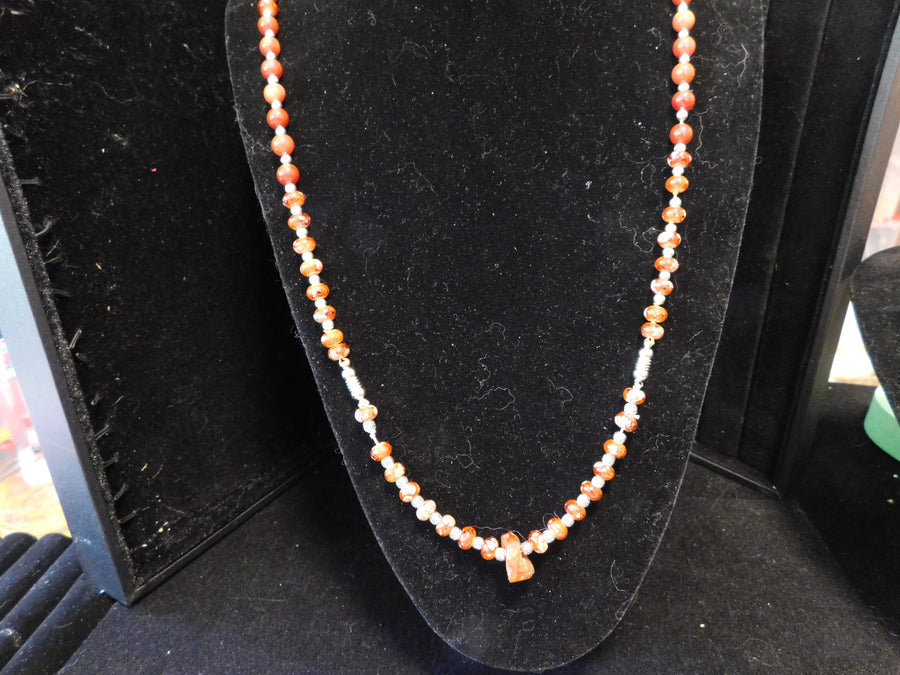 Baltic Amber with Carnelian Necklace