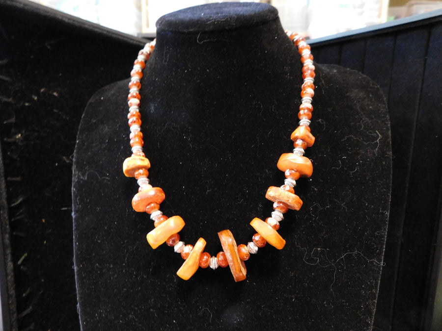 Baltic Amber with Italian Glass Necklace