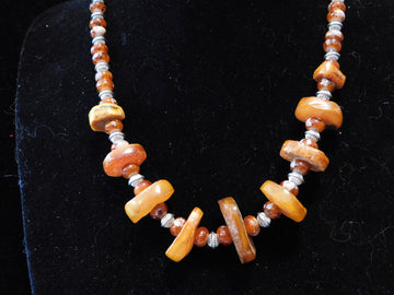 Baltic Amber with Italian Glass Necklace